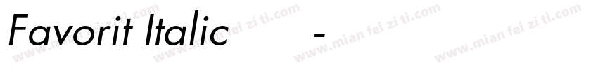 Favorit Italic字体字体转换